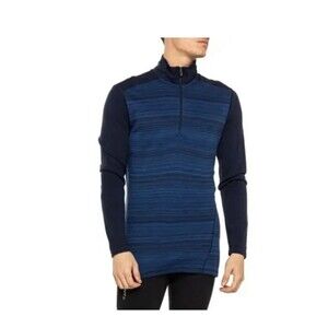 Smartwool  Intraknit Thermal Merino Base Layer 1/4 Zip Sweater Blue  Men’s Sz M